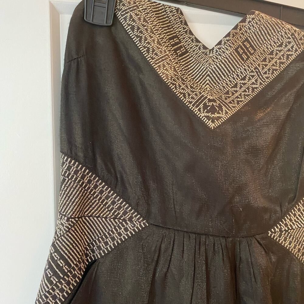 Urban Outfitters | Ecote Metallic Black Strapless Dress | NWT | Size Medium - Picture 5 of 10